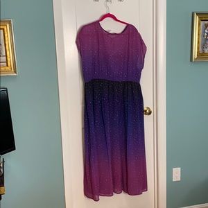 Purple ombré dress with stars.